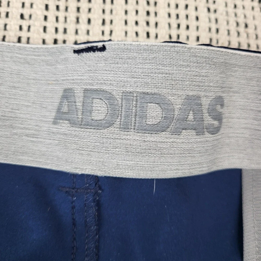Adidas Shorts Mens 36 Blue Chino Performance Microfiber‎ 10 Inseam Casual Summer